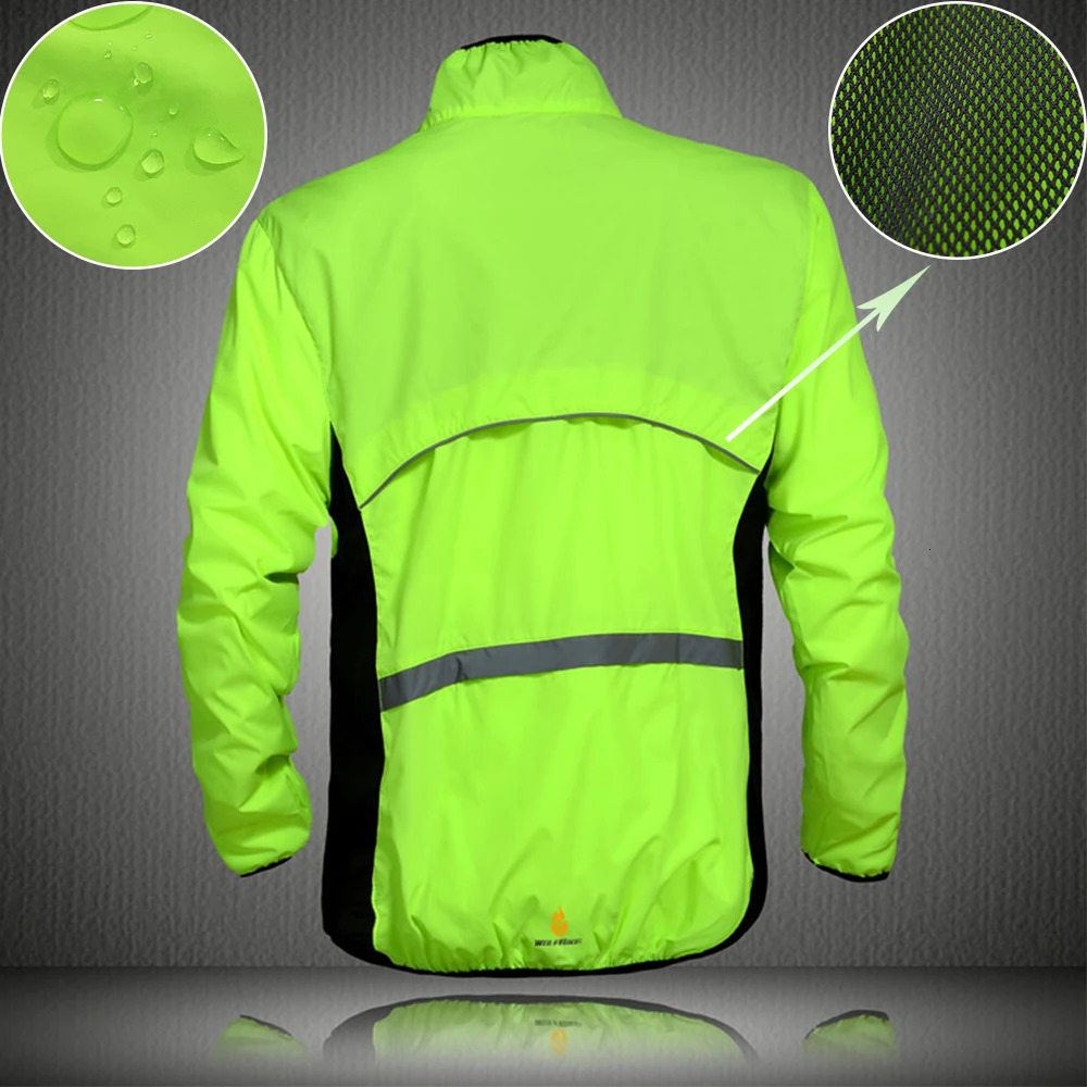WOLFBIKE Cycling Jacket Winter Men Windbreaker Water Repellent Reflective MTB Bike Long Sleeve Windshield Coat Bicycle Clothing 240615