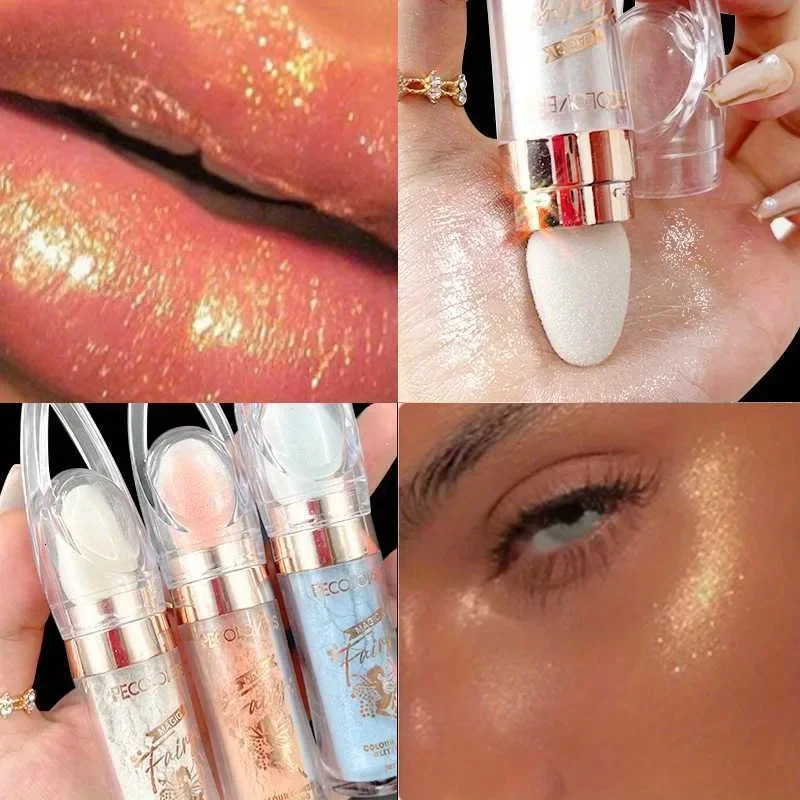 Fairy Powder Highlighter Stick - Shimmering Contour Blush for and Defining Your Features 240625