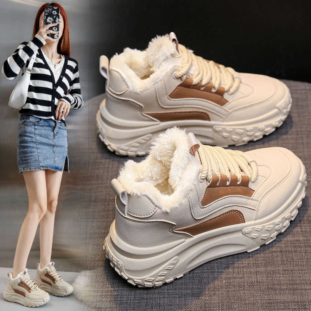Ddmysports Korean Version Of Father S For Women In Winter Plush Insulation And Versatile Inset Trend Student Casual Sports Cotton Shoes JC OUTDOOR