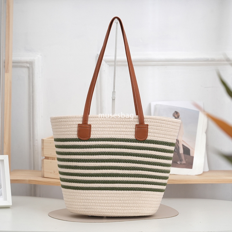 Fashionable Women's High end Versatile Forest Series Woven Bag Instagram Shoulder Bag Commuter Leisure High end Western Style Beach Bag Tourism V