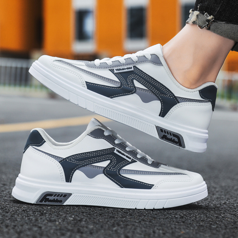 Men Shoes New Casual Shoes Low top Shoes Trendy White Shoes Korean Version Seasons Fashion Shoes Brown Free shipping