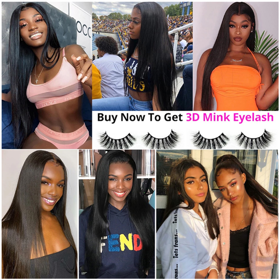 12A Raw Straight Virgin Hair Bundles With HD Frontals Meche Bresilienne Brazilian Born Straight Human Hair 3 Bundle With Closure