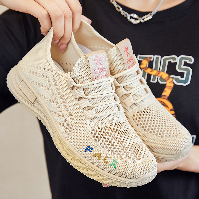 Ddmyoutdoor Spring New Flying Fabric Tiktok Women S Breathable Casual Sports Shoes Women