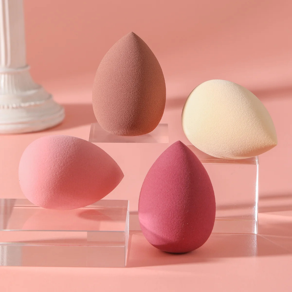 4 Pcs Beauty Egg Makeup Sponge Blenders Beauty Sponges Foundation Applicator 240625
