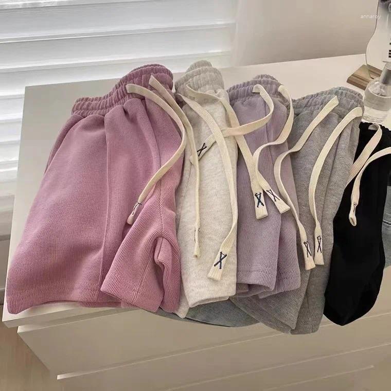 Womens Shorts Summer Thin Style Sweatshorts Women Gym Fitness Running Loose Casual Wide Leg High Waist A-word Sports Pants