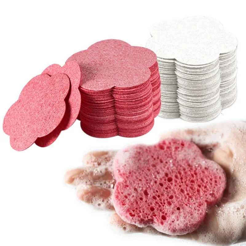 20PCS Face Cleaning Sponge Pad for Exfoliator Mask SPA Massage Makeup Removal Thicker Compress Natural Cellulose Reusable 240620