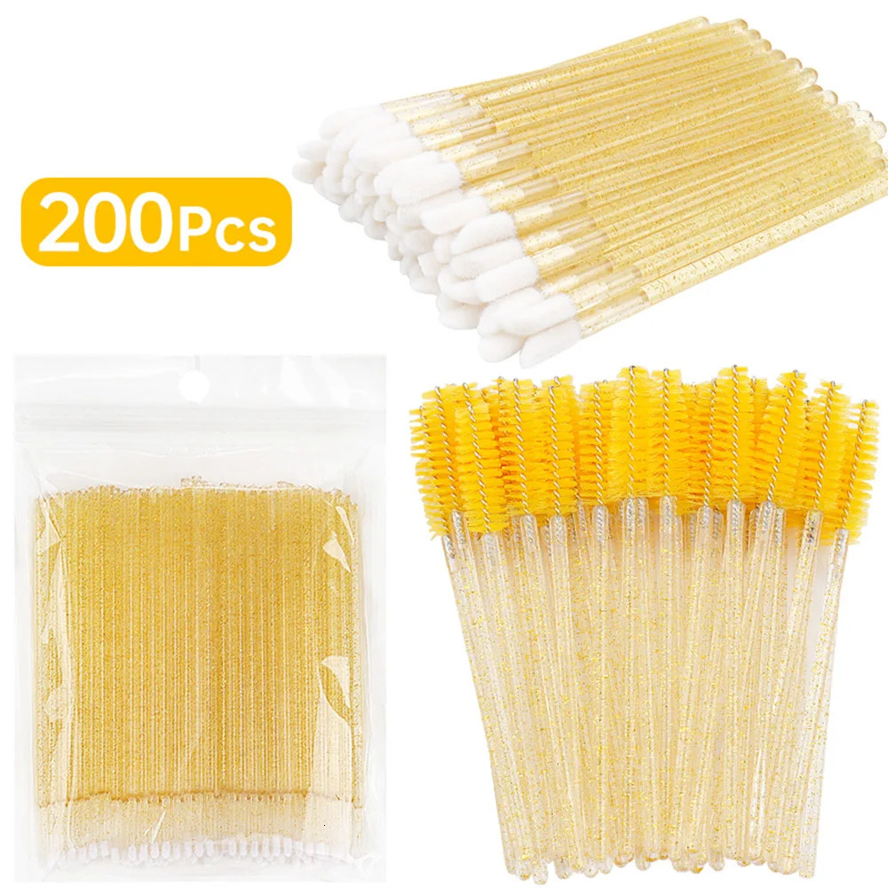 200pcs Eyelash Extension Special Eyelash Removal Brush Micro Brush Eyelash Brush Lipline Cotton Brush for Eyelash Extension Tool 240620