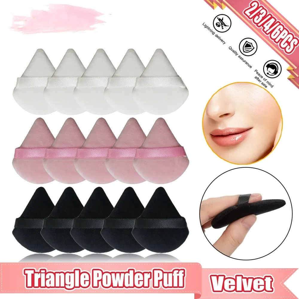 Triangle Powder Puff Soft Makeup Sponge for Face Make Up Eyes Con Shadow Cosmetic Washable Mini Velvet Foundation Puff 240625