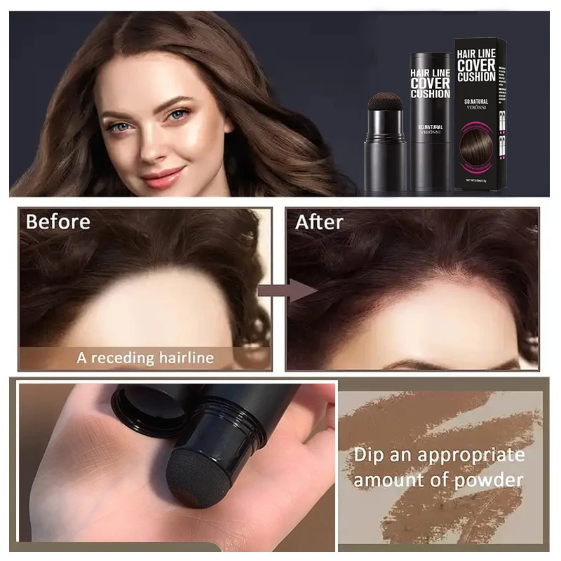 Instant Hairline Powder Fast Covering Hair Root Concealer Eyebrow and Beard Lines and Long-lasting Wind and Sweat Resistant 240709