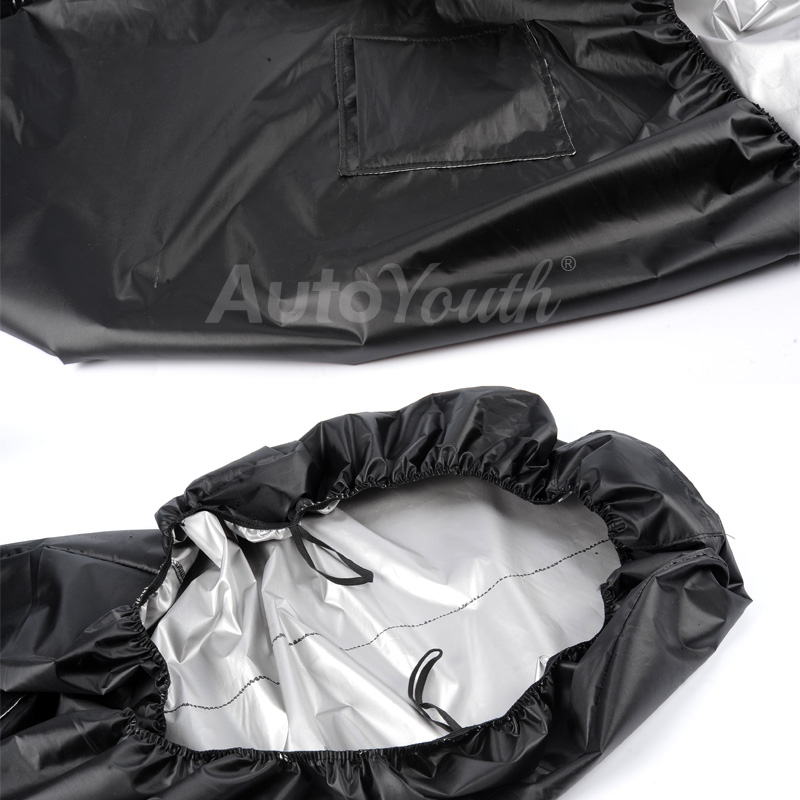 AUTOYOUTH Universal Heavy Duty Front Seat Covers Car Van Black Waterproof Protectors 1Pcs