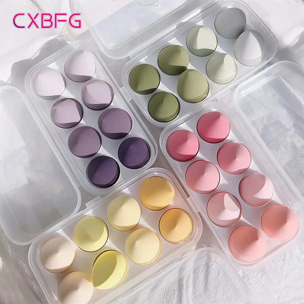 4/8pcs Makeup Sponge Blender Beauty Egg Cosmetic Puff Soft Foundation Sponges Powder Puff Women Make Up Accessories Beauty Tools 240620