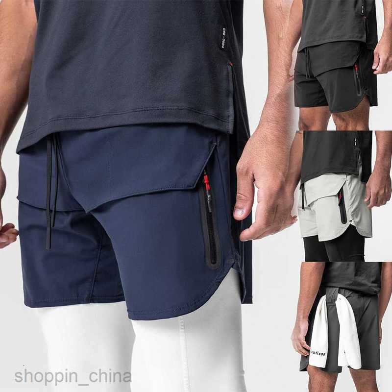 Men's Shorts New Men's Summer Trendy Leisure Sports Fitness Basketball Single layer Shorts with Zipper Pockets