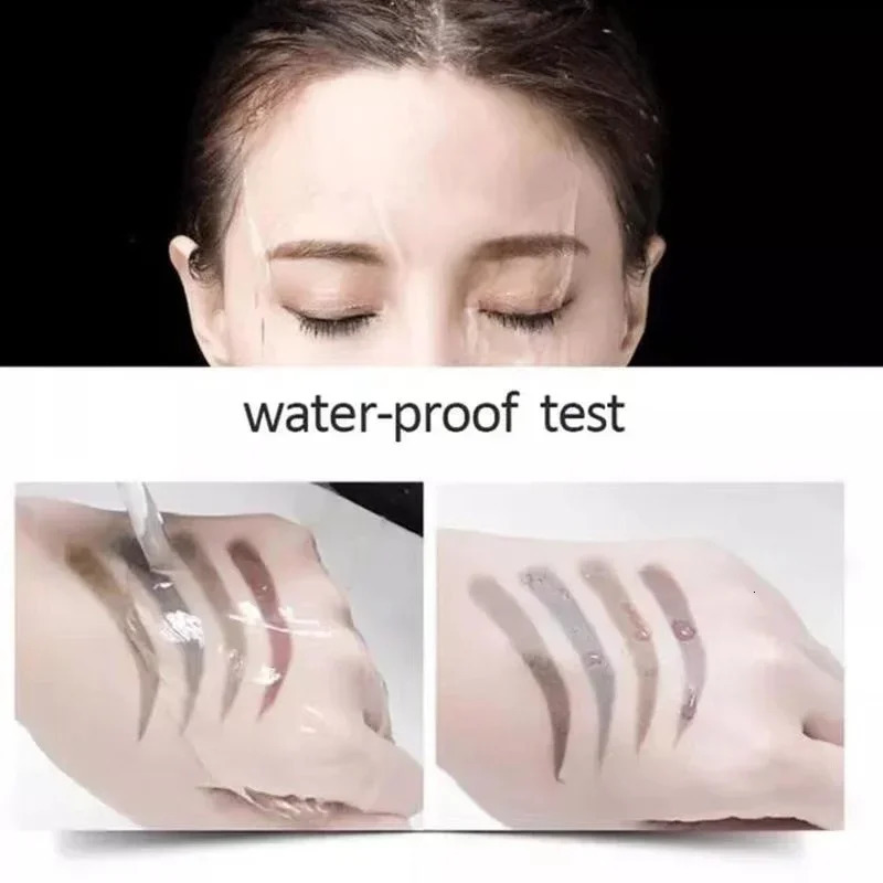 2 in 1 Eyebrow pencil professional Cosmetics makeup for women 5 Colors Waterproof Eyebrow Tattoo brush Long Lasting eyebrow pen 240620