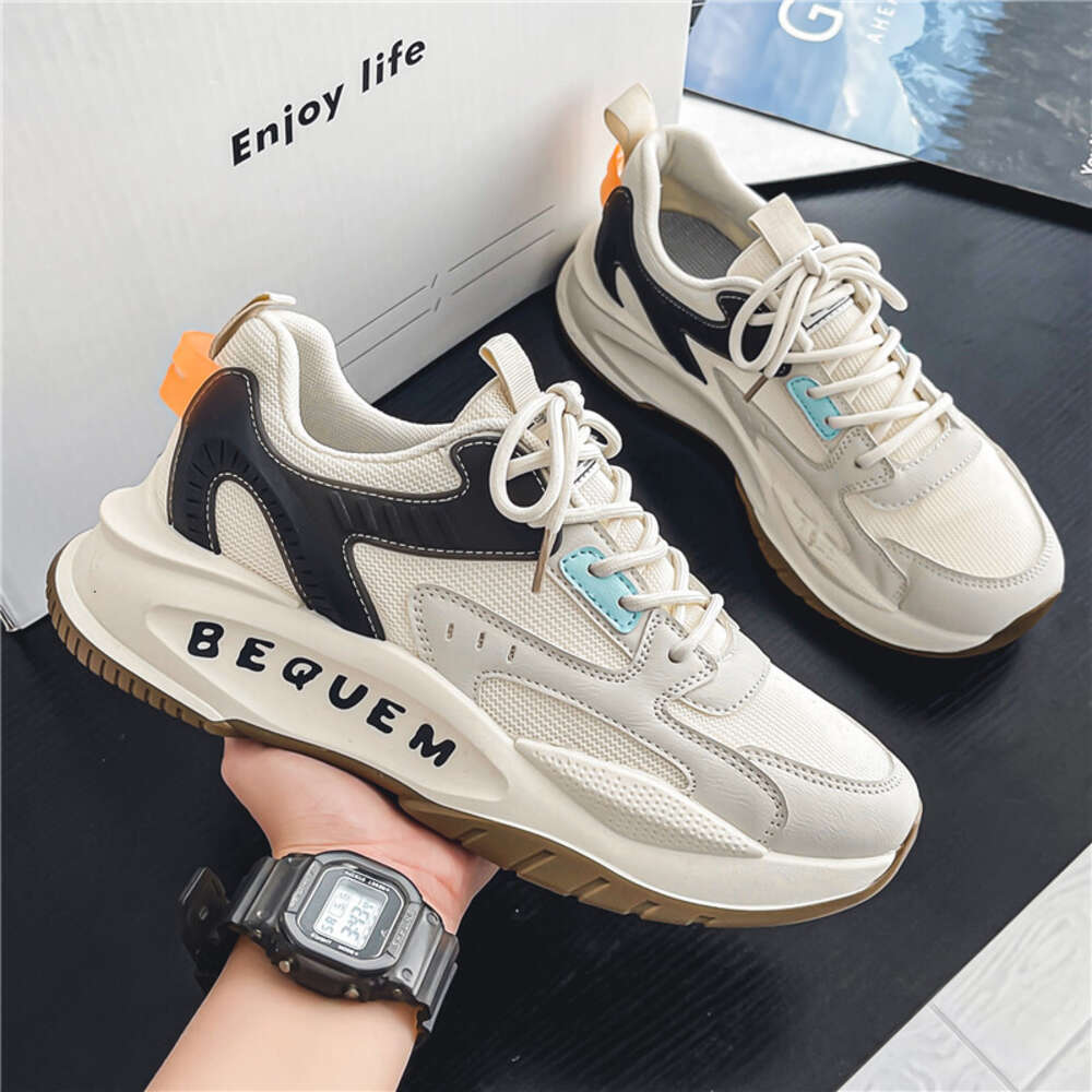 Ddmysports Men S In All Seasons New Breathable Mesh Increased Climax Korean Version Of Fashionable Student Casual Dad Shoes For Men OUTDOOR
