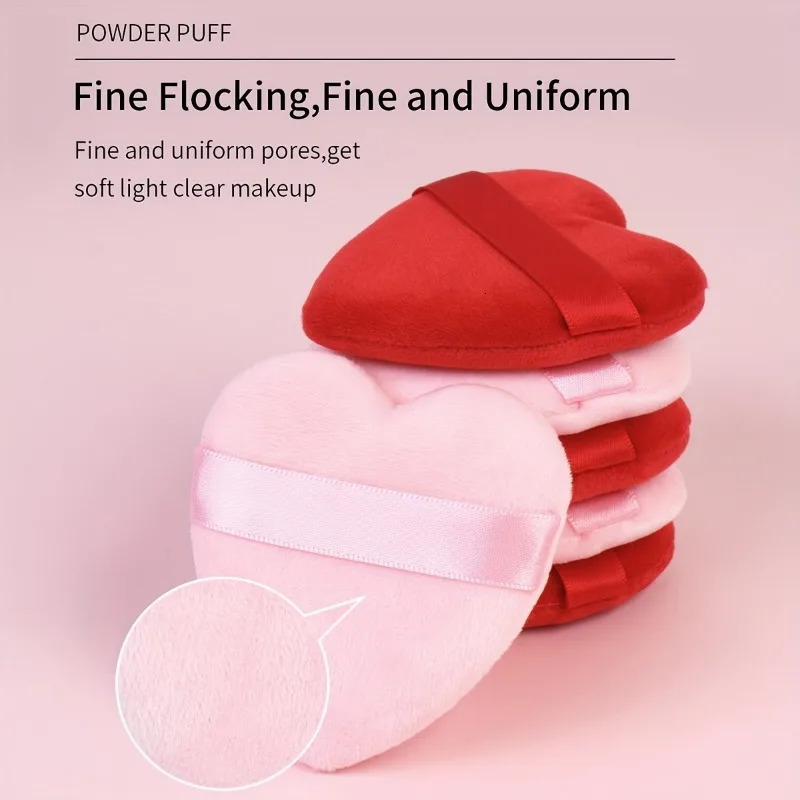 20 PCS Soft Love Heart Shape Makeup Puffs Sponges For Loose Powder Cosmetics Foundation Face Body Powder Puff 240620