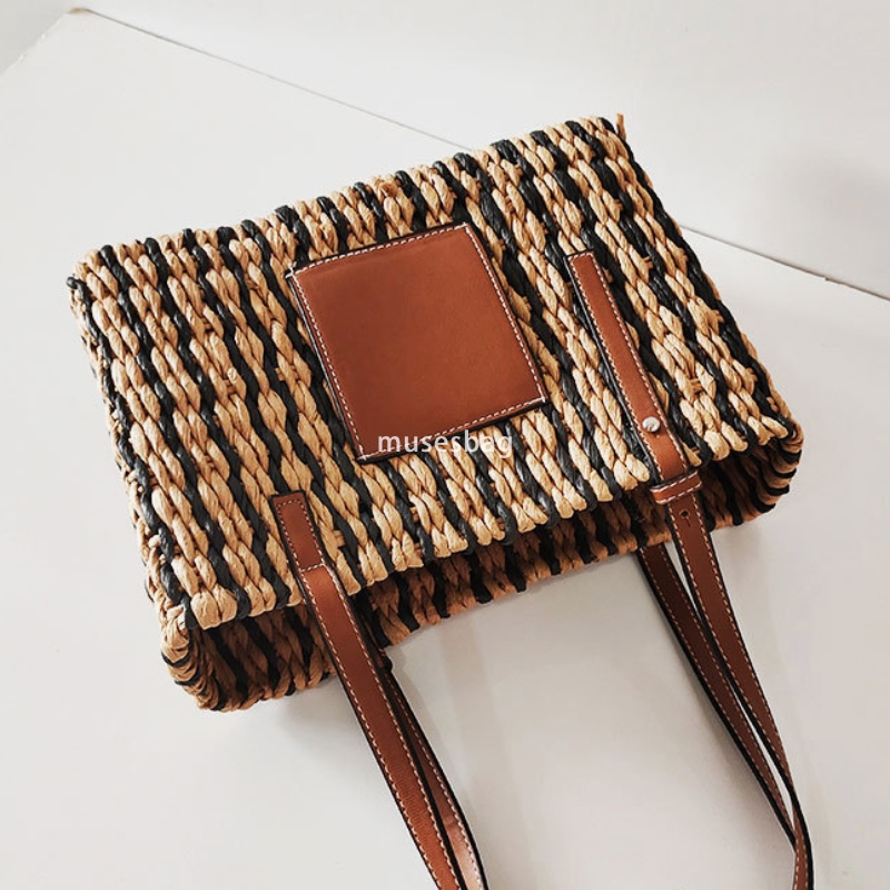 Designer Women's High Quality Retro Practical Large Capacity Handmade Mia Trendy Weaving Holiday Travel Small Shoulder Bag Simple and Fashionable