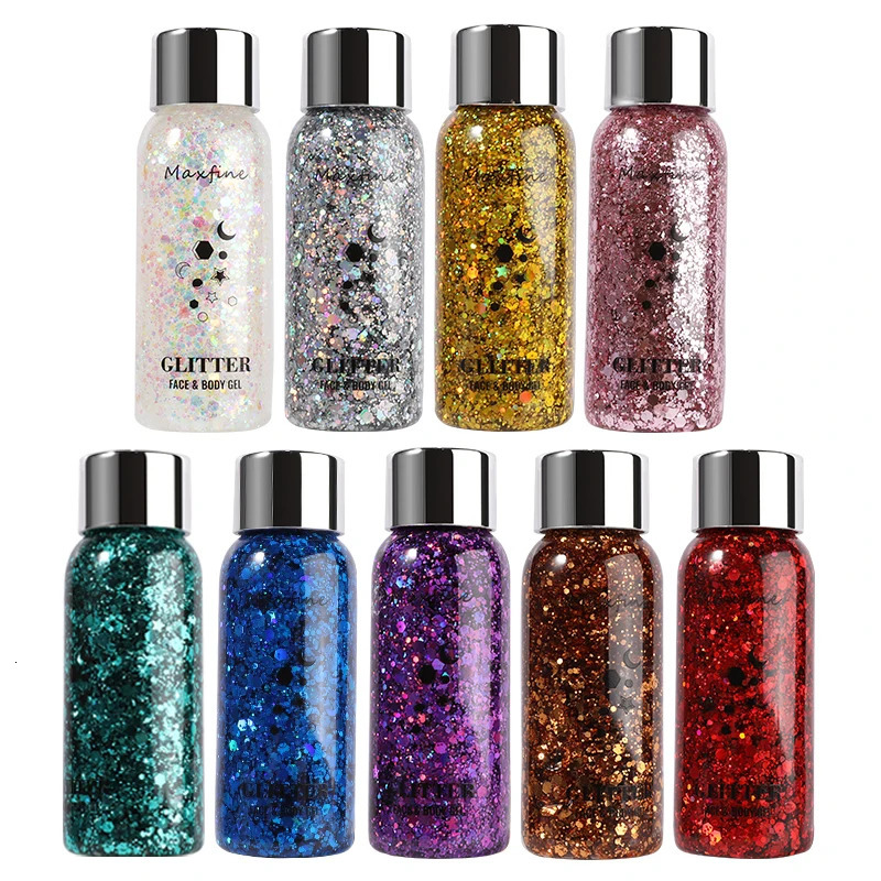 Eye Glitter Nail Hair Body Face Gel Art Waterproof High Gloss Glitter Body Multifunctional Makeup Decoration Party Festival 240620
