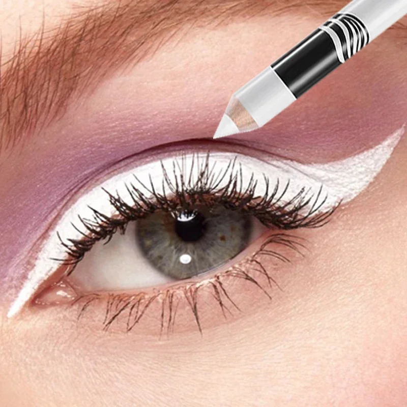 1PC White Eyeliner Makeup Lasting Smooth Easy To Wear Eyes Brightener Waterproof Fashion Eyes Liner Pencils Eye Makeup Tools 240620