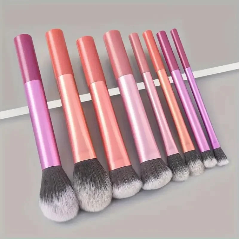 8pcs Makeup Brush Kit Soft Synthetic Hair Make Up Brushes Foundation Blush Eyeshadow Cosmetic Makeup Tools 240620