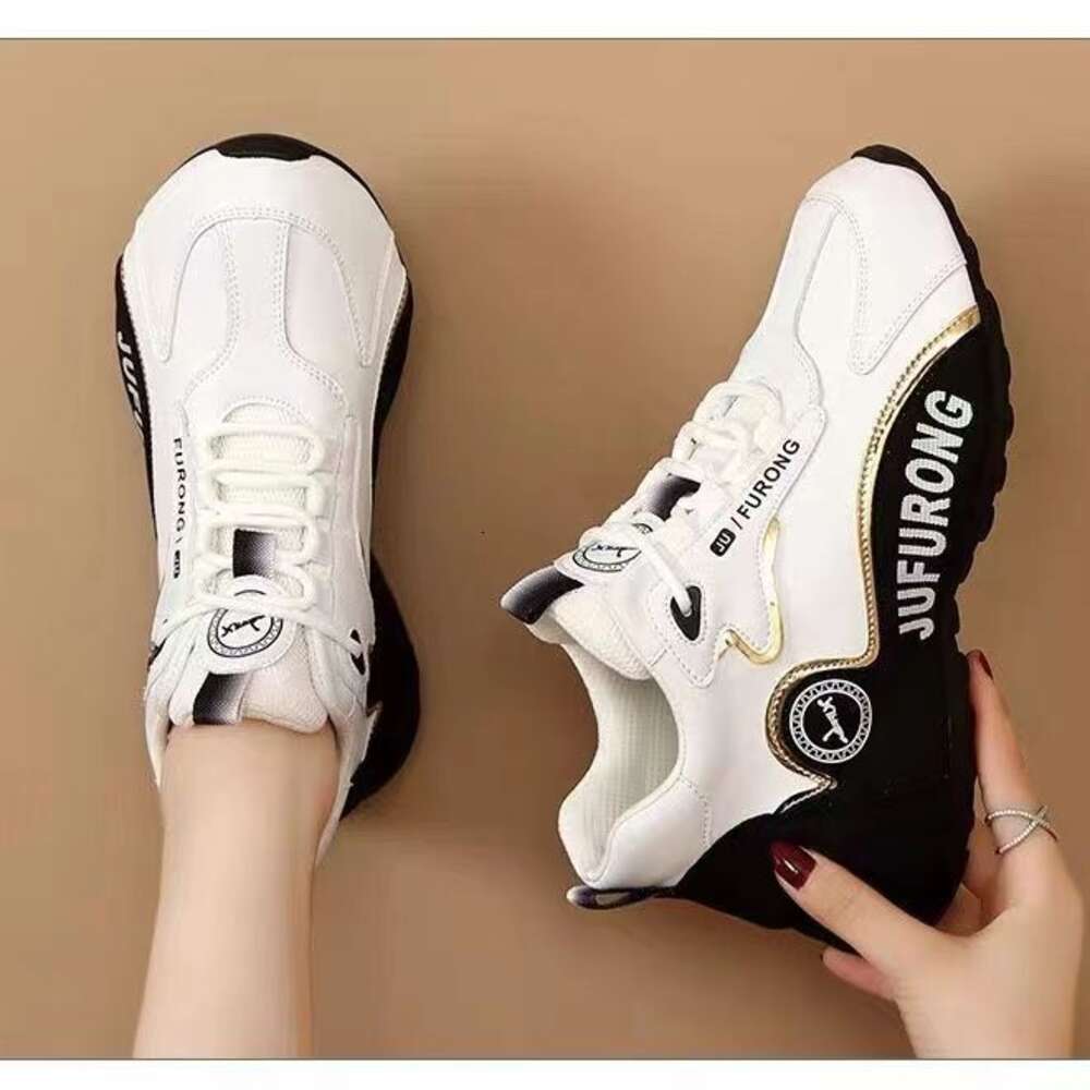 Ddmysports New Dad S Korean Edition Fashionable Trendy Sports Couple Style Leather Soft Sole Igh Display Shoes For Men And Women OUTDOOR