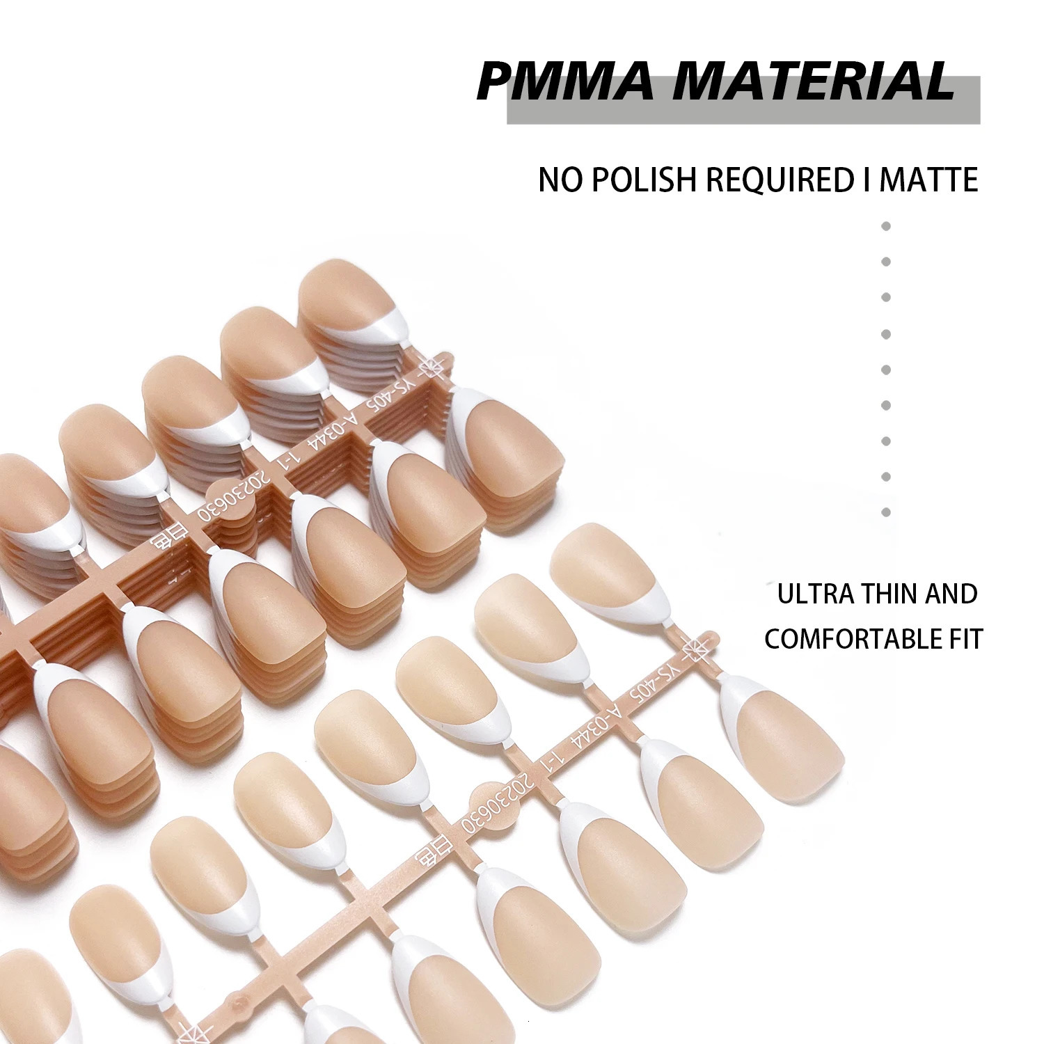 120pcs French Tips Press on Nails Pre-applied Tip Primer and Base Coat 15 Sizes Pre-french Soft Gel Fake Nail for Nail Extension 240620