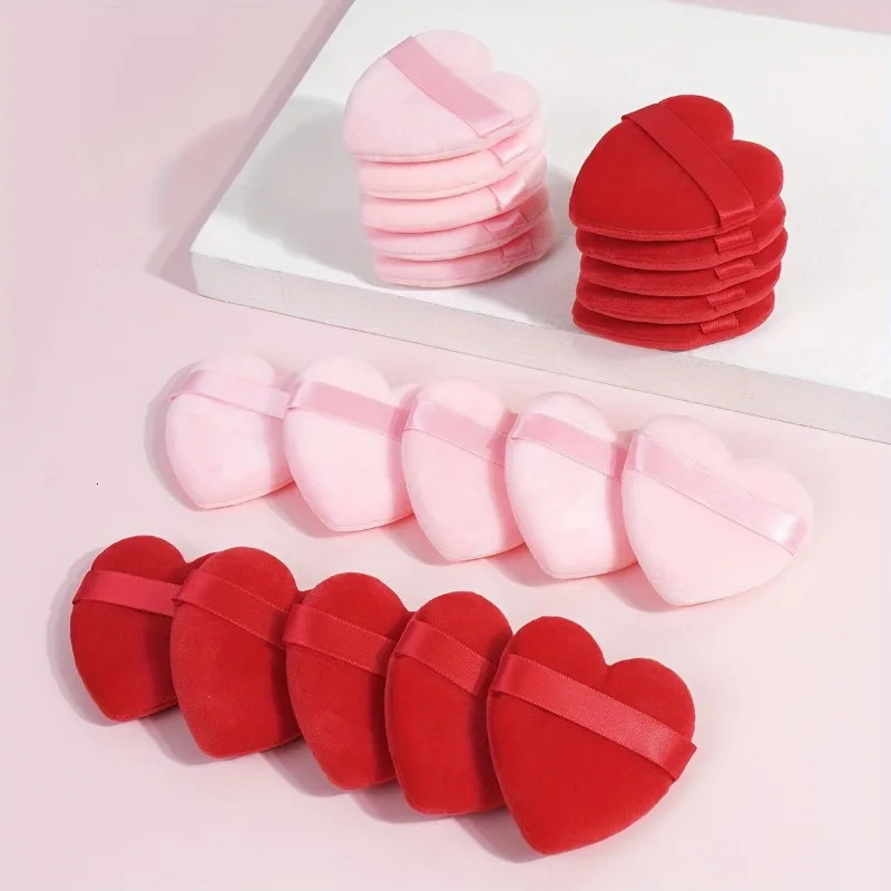 20 PCS Soft Love Heart Shape Makeup Puffs Sponges For Loose Powder Cosmetics Foundation Face Body Powder Puff 240620