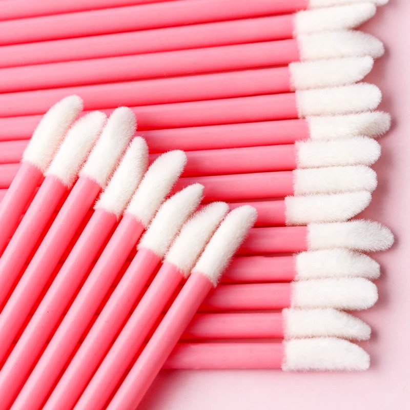 50 Pcs Disposable Lip Brush Eyelash Makeups Brushes Lash Extension Mascara Applicator Lipstick Wands Set Cosmetic Make up Tools 240625