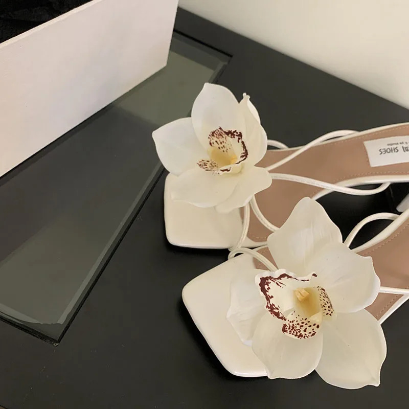 ral Summer womens slider square toe low slim sandals 241030