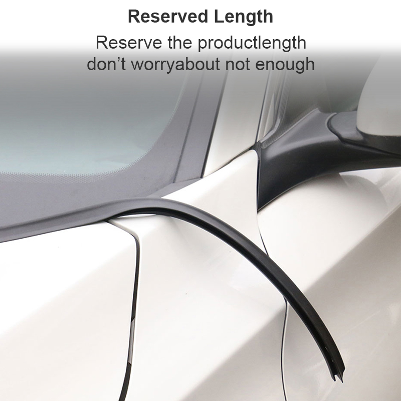 1.8M Windshield Rubber Seal Front Rear Windshield Sunroof Seal Strips Dustproof Sealing Strip Wiper Cover Rubber Trim Waterproof