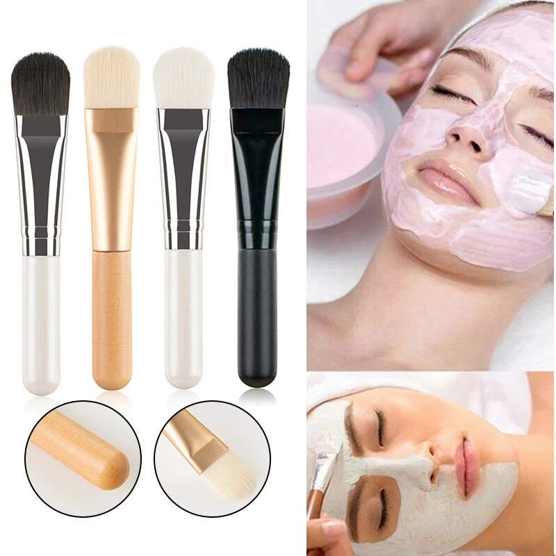 Face Mask Brush Flat Soft Hair Cleansing Skin Care Blender Foundation Applicator Concealer Brush Beauty Makeup Tool 240620