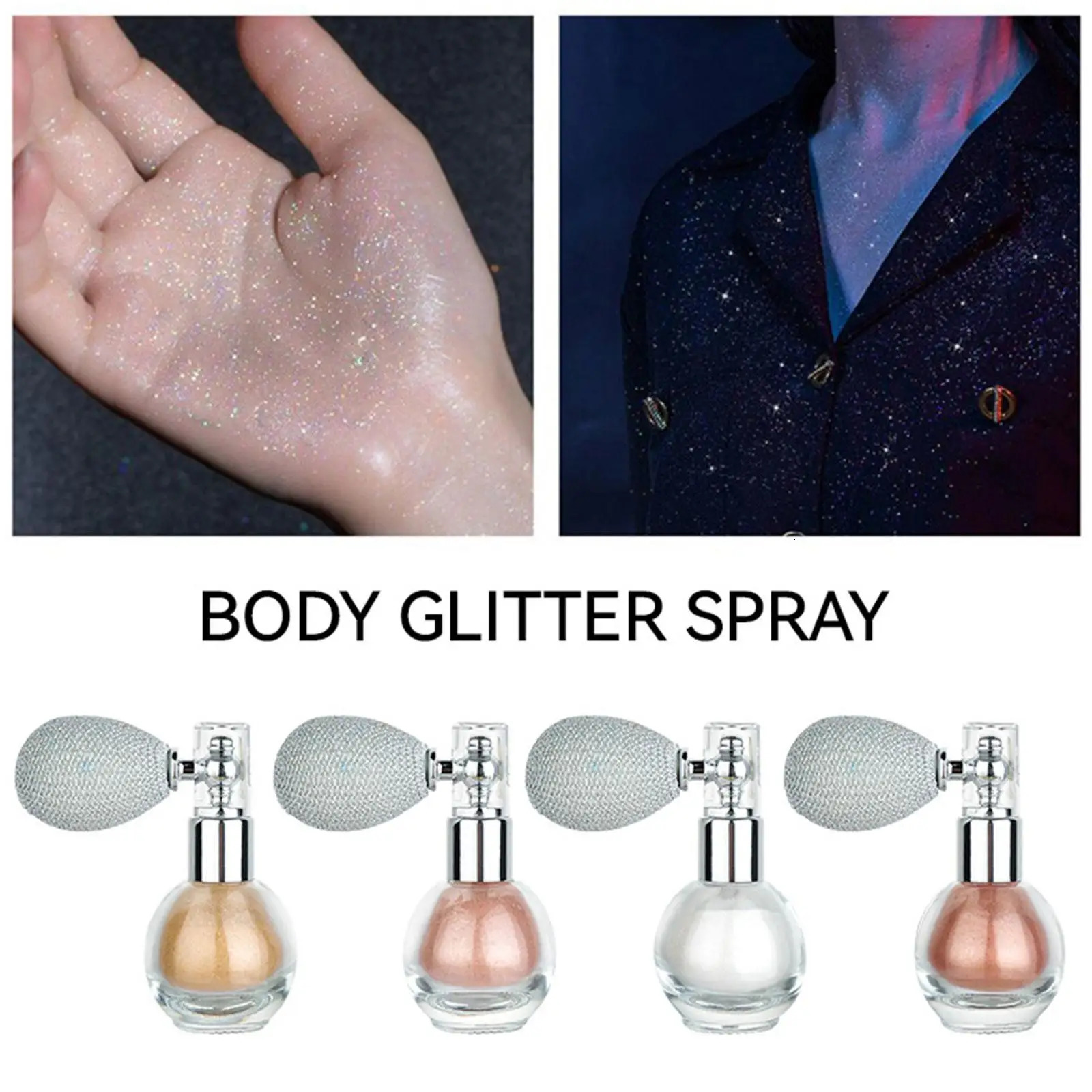 Fashion Highlighter Powder Spray High Gloss Glitter Powder Spray Shimmer Powder Makeup For Face Body Highlight Make Z6v3 240620