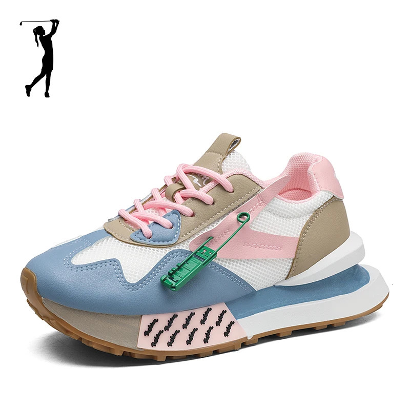 Sneakers Golfer Golfing Fashion Women Training Colorful Trendy Adult Lady Athletic Daily Practice Golf Shoes