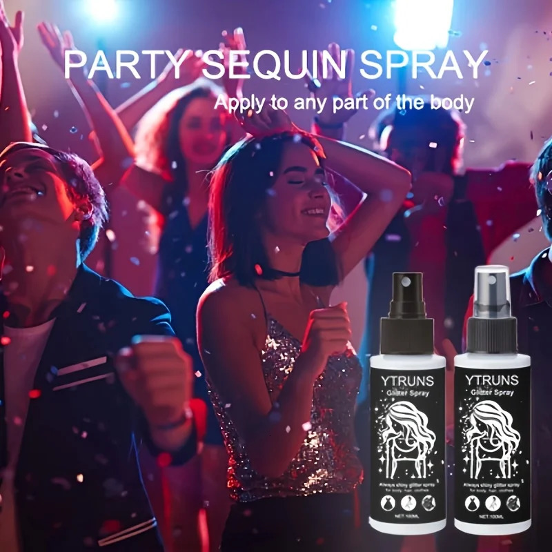100ml high gloss glitter spray can be used for body/hair/clothes 240620