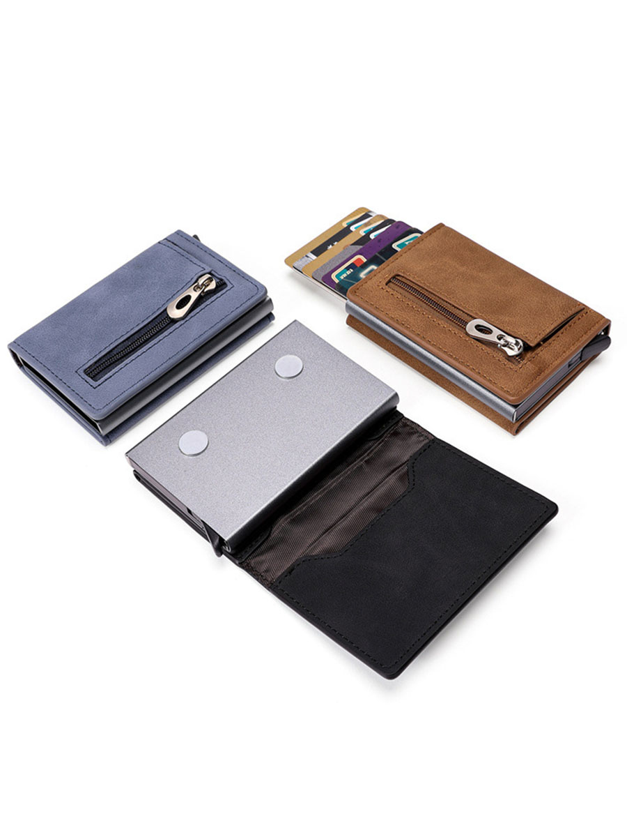 Gebwolf PU Leather Men Wallet Rfid Anti-magnetic Credit Cards Holder With Organizer Coin Pocket & Money Clips Purse