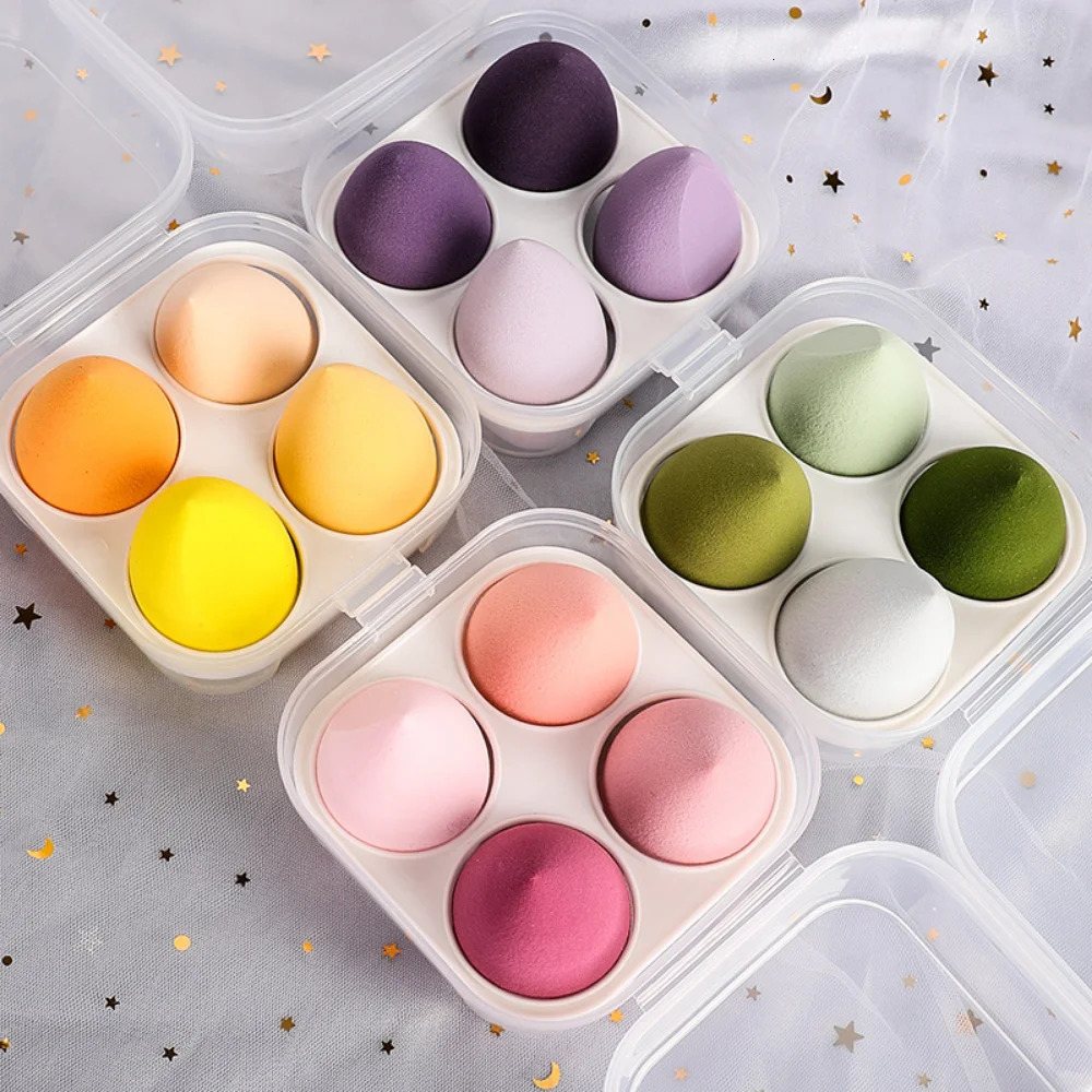3/4pcs Makeup Sponge Blender Beauty Egg Cosmetic Puff Foundation Sponges Powder Puffs Women Make Up Accessories Beauty Tools 240625