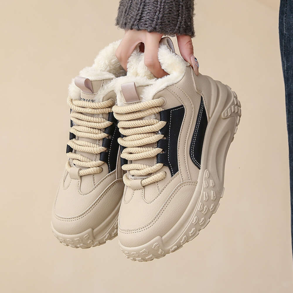 Ddmyoutdoor Korean Version Of Father S For Women In Winter Plush Insulation And Versatile Inset Trend Student Casual Sports Cotton Shoes JC