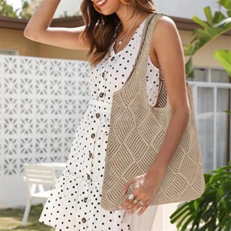 Free Shipping Shopping Bags Designer Knitted Handbags Female Large Capacity Totes Women's Pack Summer Beach Bag Big Purses Casual Hollow Woven Sh