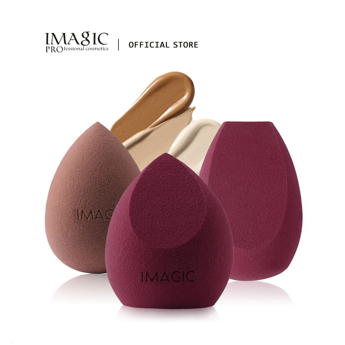 IMAGIC 3Pcs Makeup Puff Wet And Dry Professionele Makeup Spons Foundation Cream Concealer Multipurpose Makeup Tool 240620