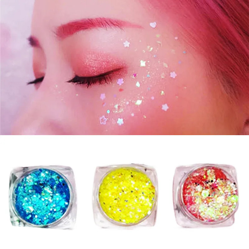 Glitter Eyeshadow Gel Makeup Nail Art Mermaid Sequins Shimmer Diamond Eye Shiny Skin Highlighter Face Body Glitter 240620