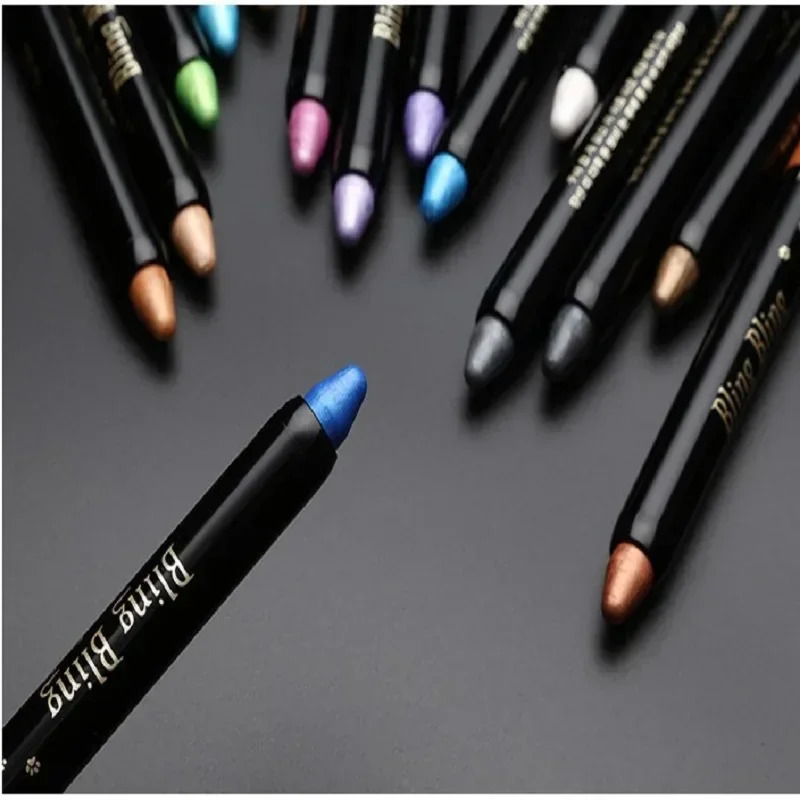 Waterproof Pearlescent Eyeshadow Eyeliner Pencil Glitter Matte Nude Eye Shadow Makeup Pigment Silkworm Eyeshadow Pen 15 Colors 240620