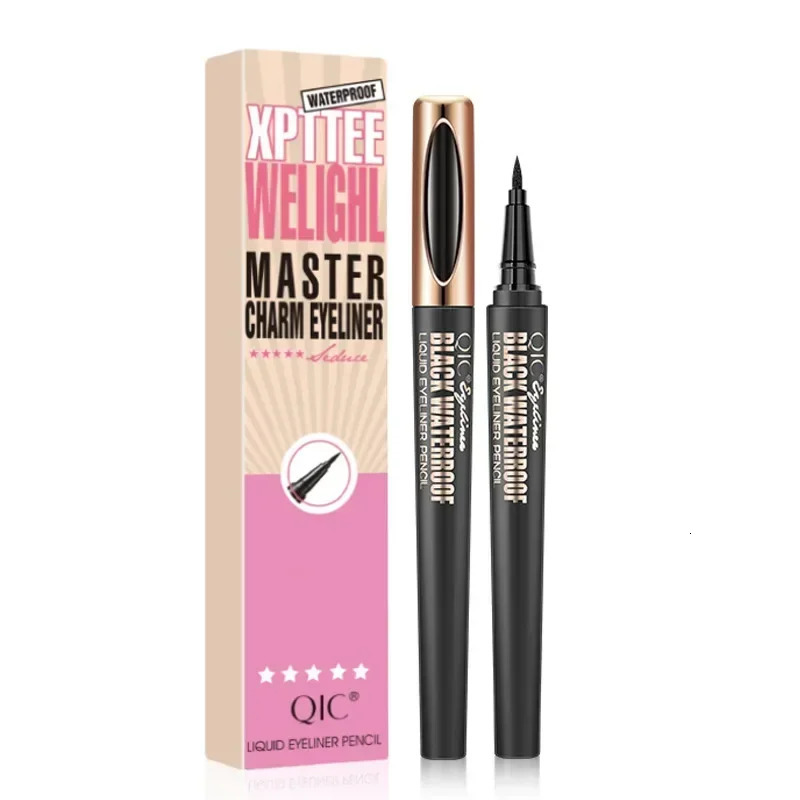 QIC Eyelash Mascara XPTTEE WELIGHL Lasting Mascara Eyeliner Waterproof Thick Long Curly Silicone Eyelash Brush 4D Mascara 240620
