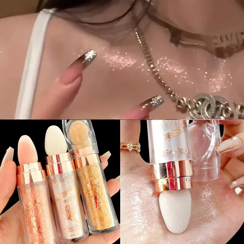 Fairy Powder Highlighter Stick - Shimmering Contour Blush for and Defining Your Features 240625