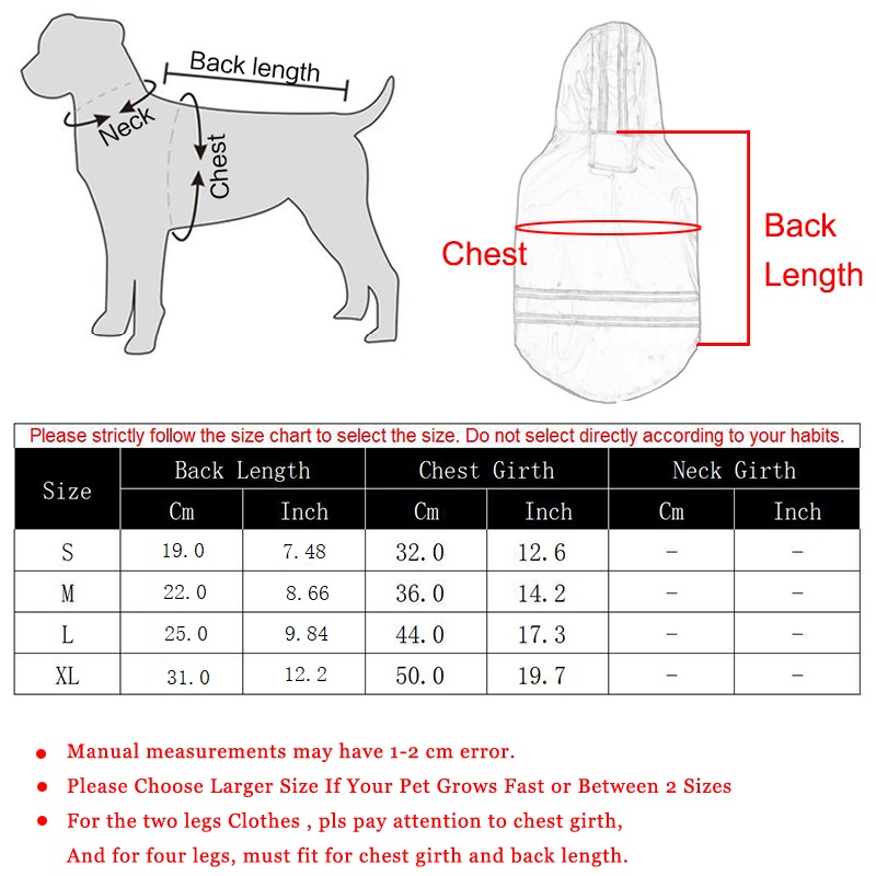 Update Dog Apparel Pet Rain Coat Summer Outdoor S-Xl Hoody Waterproof Jackets PU Raincoat For Dogs Cats Clothes