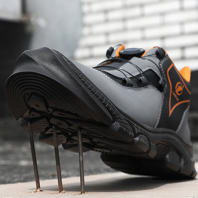 European 2023 Standard High Top Safety Men Anti-smashing Anti-piercing Work Boots Wear Resistant Male Indestructible Shoes 2cd7 4
