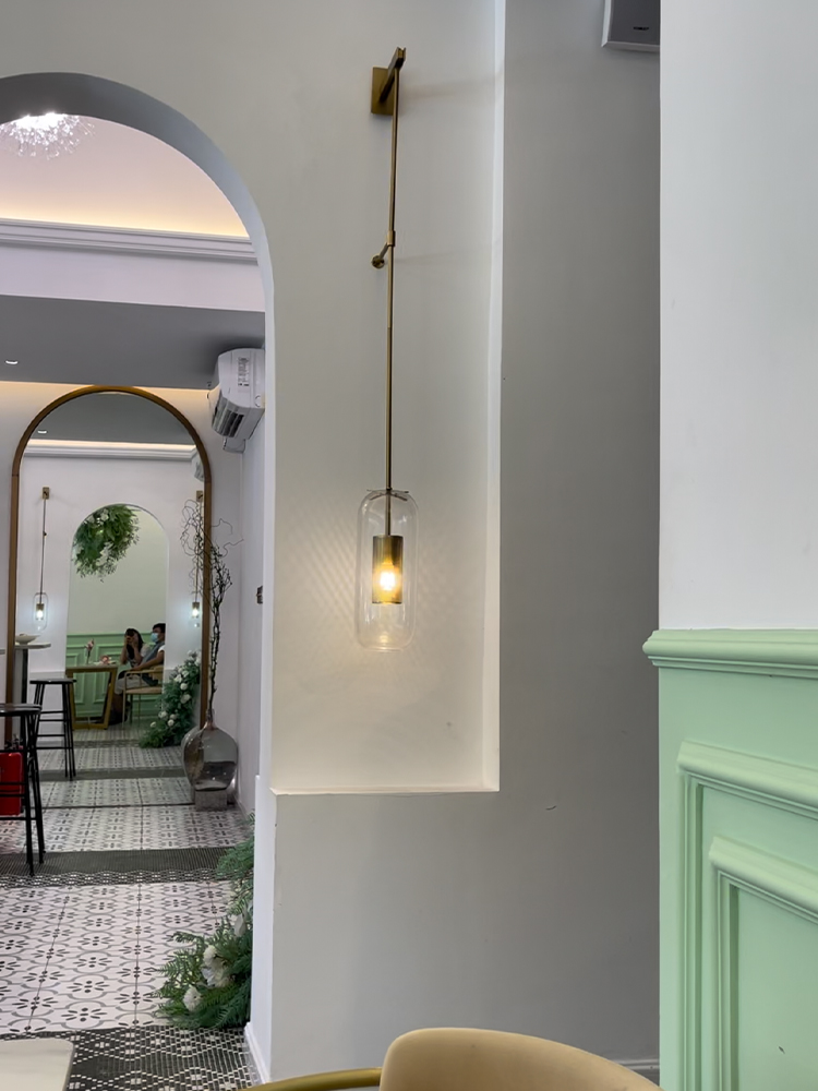 Retro Glass Loft Wall Ceiling Light Postmodern LED Hanging Light Nordic Minimalist Loft Wall Lamp Decor Lamparas For Living Room