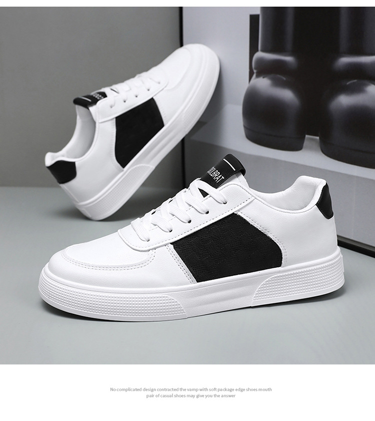 Men Shoes New Breathable White Shoes Korean Version Trendy Versatile Shoes Casual Style Trendy Shoes Fashion Comfortable Black Free shipping