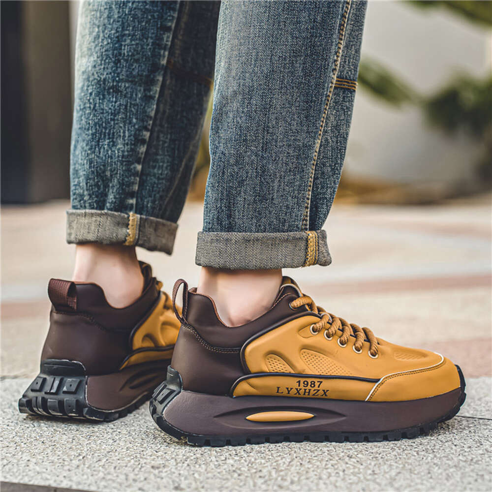Ddmysports New Forrest Gump Men S Shoes Tiktok In Winter Class Sports Thick Soles High Profile Shoes For Men OUTDOOR