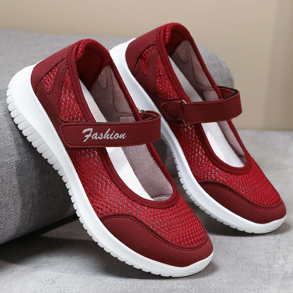 Ddmysports Women S Summer New Ollow Mesh Temu Breathable Casual Middle And Elderly Mom Shoes OUTDOOR