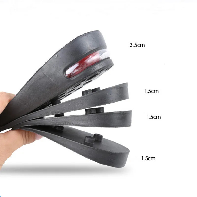 Men PU Adjustable height increasing Elevator insole Lift Inserts Shoes Pad 4 Layers Taller 8cm/3.15 Inches for Men and Women 240621
