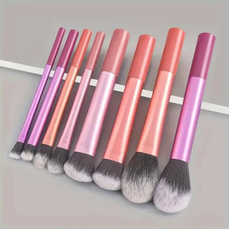 8pcs Makeup Brush Kit Soft Synthetic Hair Make Up Brushes Foundation Blush Eyeshadow Cosmetic Makeup Tools 240620